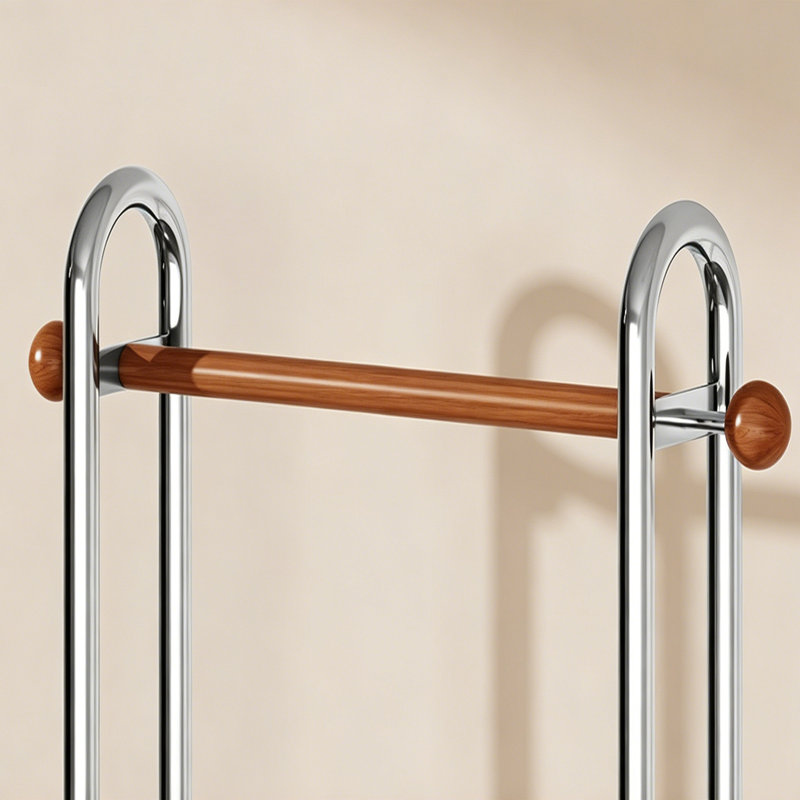 Rolling Metal Coat Rack
