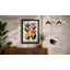Six Stylized Blooms Mid-Century - Framed Print-1444412553-1444412555