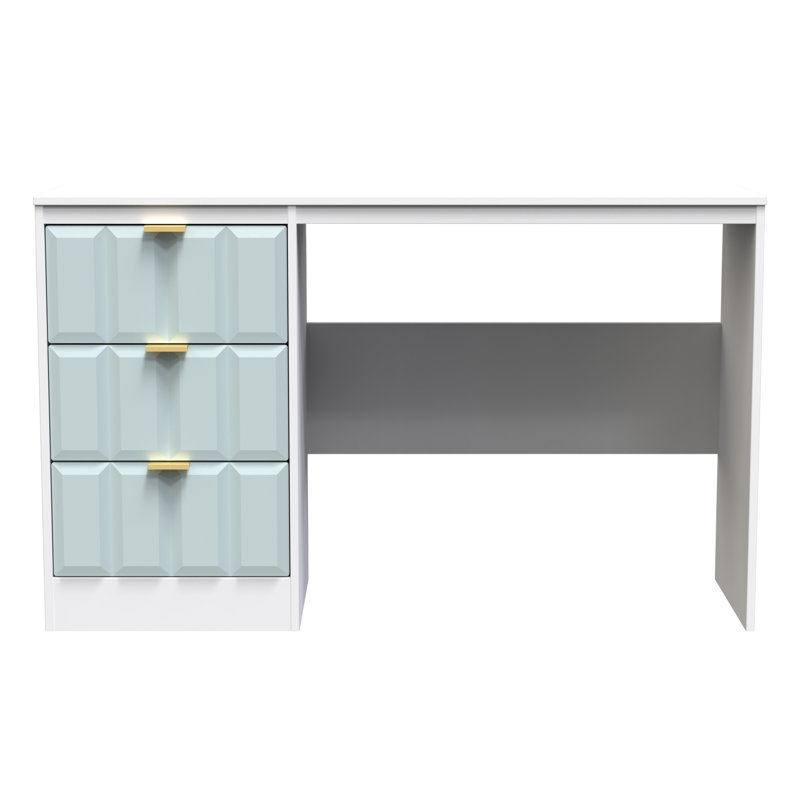 Besian 3 Drawer Desk  (Ready Assembled), Duck/White