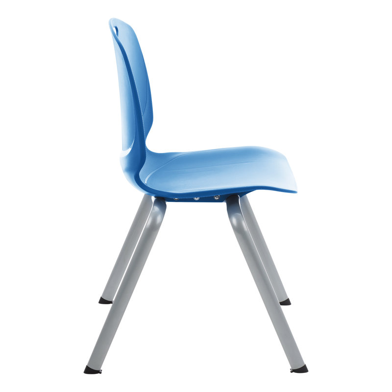 Cleorand Academic Series 18" Stacking Classroom Chairs (Set of 4), Brilliant Blue