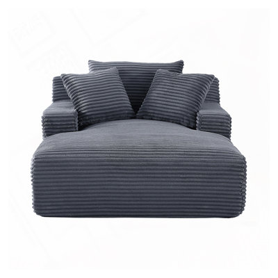 Corduroy Upholstery Chaise Lounge Chair,Sleeper Sofabed for Living Room,