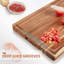 Acacia Wood Butcher Block Cutting Board, Large & Extra Thick - Reversible Chopping Board with Deep Juice Groove & Built-In Handles - For Kitchen Prep, Meat & Veggies - Size: 50.8 x 38 x 3.8 cm