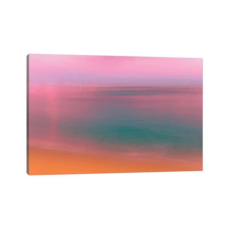 Slow Motion Sunset by Beli - Wrapped Canvas Painting, 20.32 cm H x 30.48 cm W