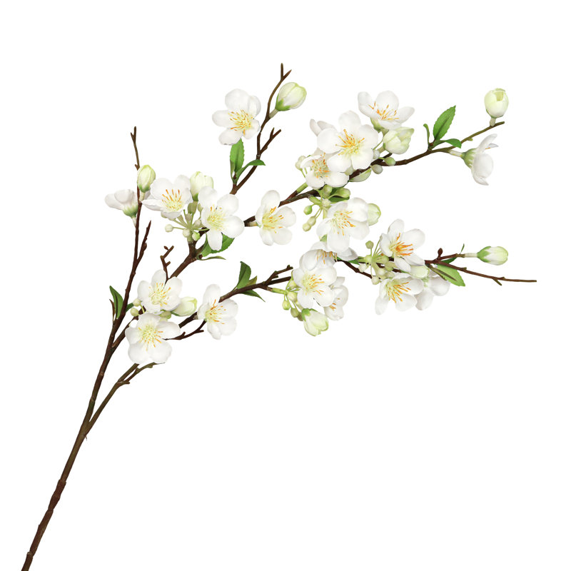Fleur artificielle en fleur, Blanc, crème