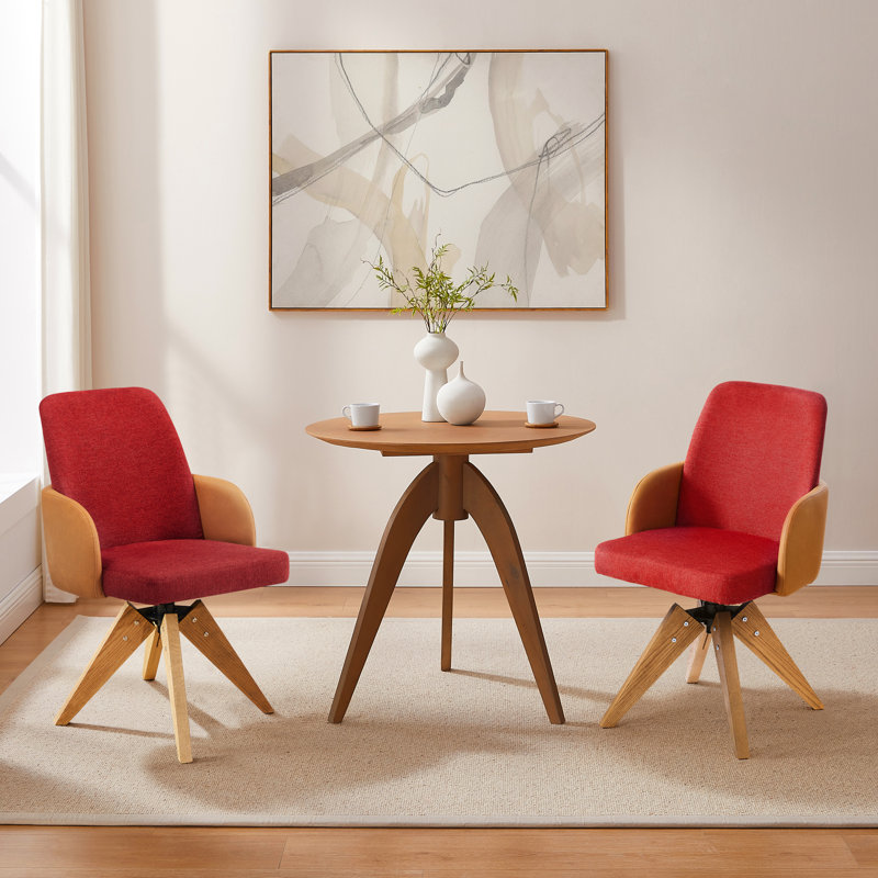 Pivot large de 21,26 po Jolenna, Mélange de lin rouge