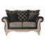 Causeuse en tissu 2 tons