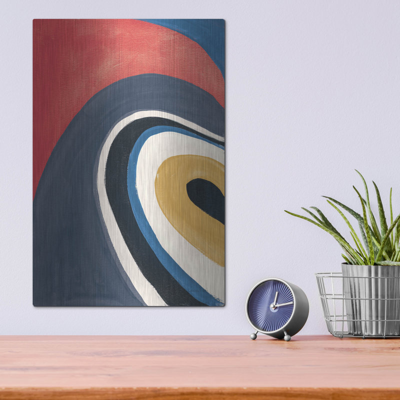 Art mural en métal Wrought Studio ™ «In The Groove 1 Retro» par Danhui Nai, H 16 po x l 12 po