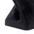 MGO Twist Shape Side Table, Wood-Like Texture, Black Color