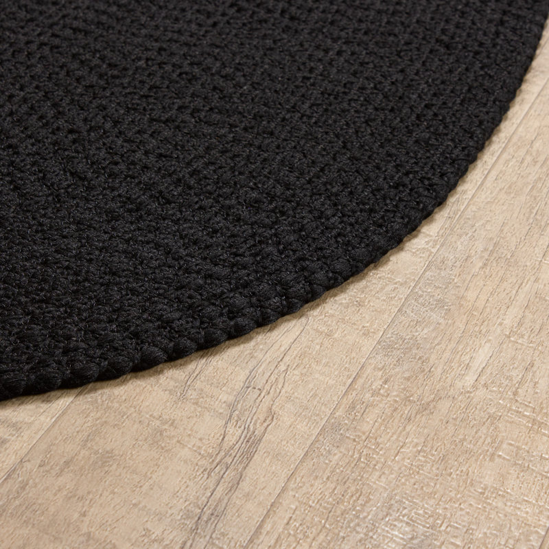 Solid Braided Farmhouse Performance Area Rug, Runner 2' x 6'