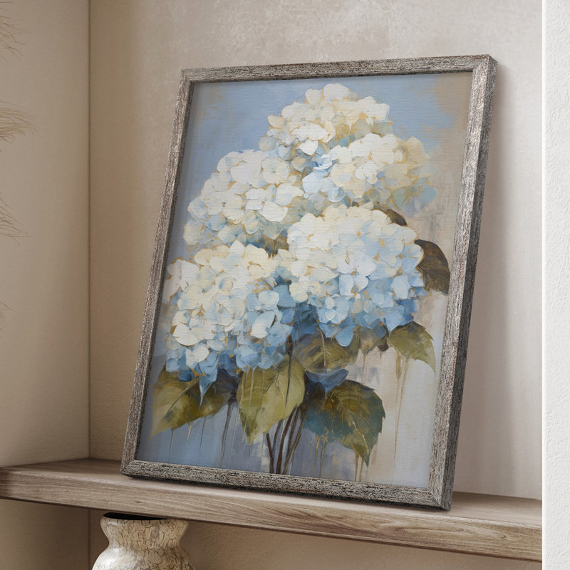 Reproduction encadrée FLORAL Series C III - bois massif, H 11 po x l 9 po