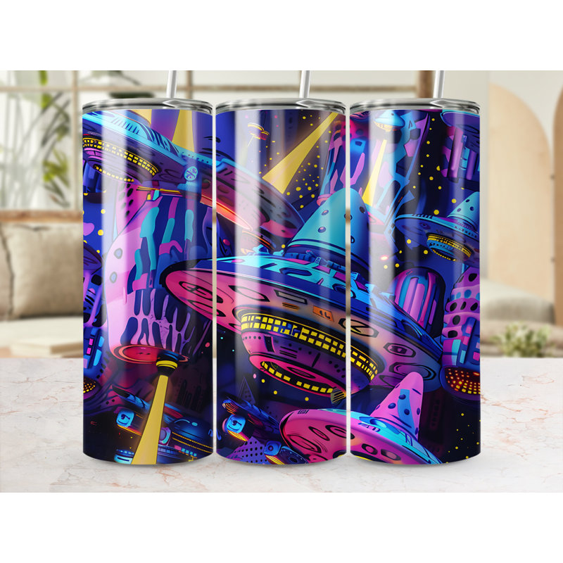 Choose Handmade Tumblers 591ml Vacuum Insulated Stainless Steel (18/8) Travel Tumbler with Straw