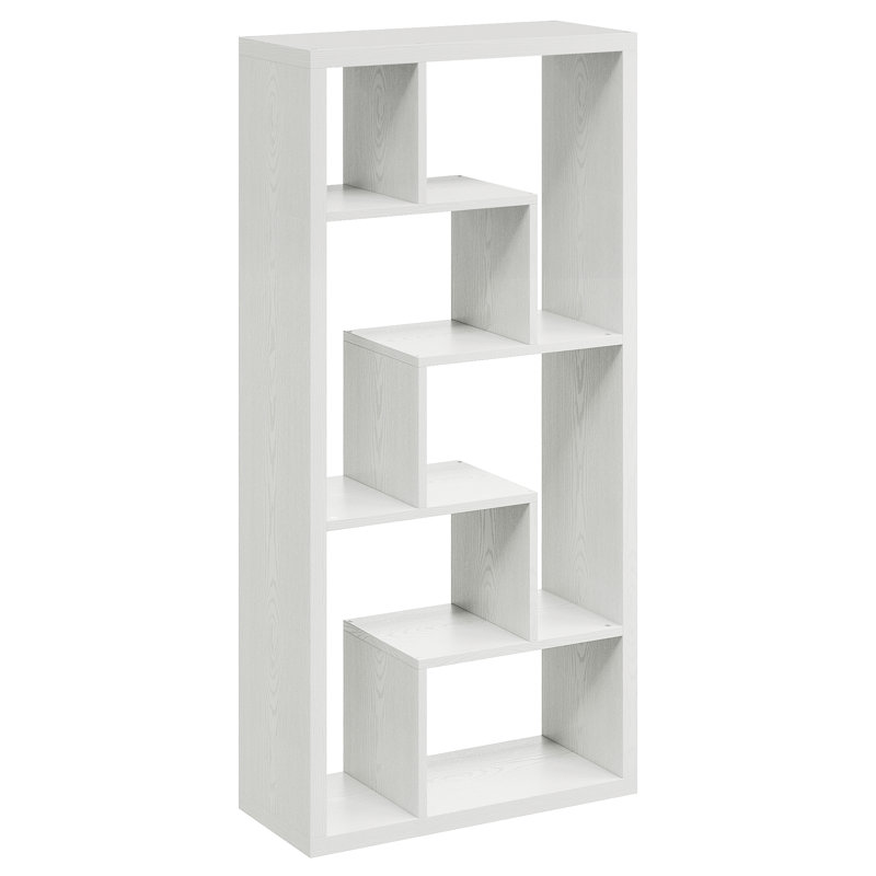 6 Cube Storage Bookcase, Open Shelf Simple Compartment Bookshelf, Use Horizontally, Use Vertically, Use Upside Down, White