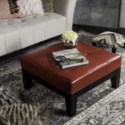 Graysie Faux Leather Ottoman