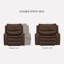Causeuse inclinable électrique en similicuir 94,5 po avec repose-tête réglable-35010568