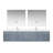 Geneva 84" Wall-Mounted Double Bathroom Vanity Set with Mirror-87285970-112952429