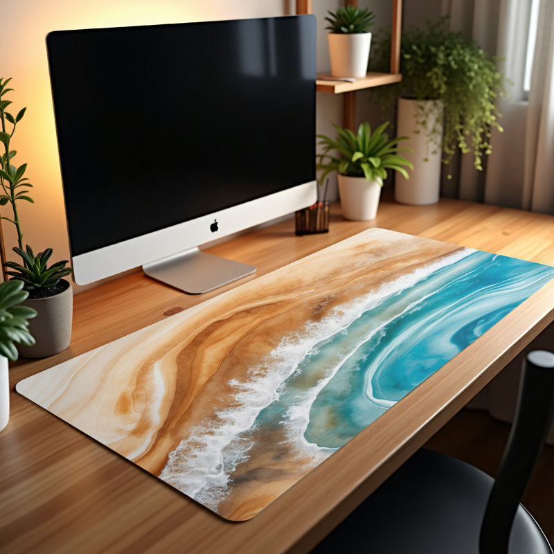 Polyester Desk Pad, 14.4x12.1