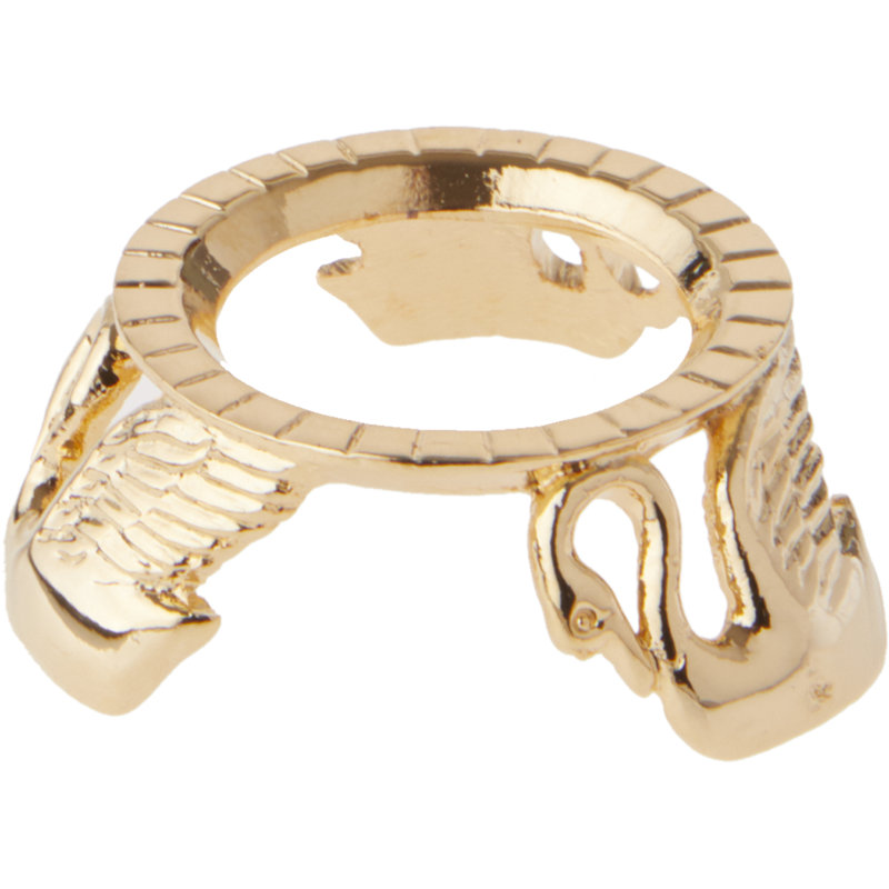 Support à œufs de couleur dorée House of Hampton®, cygnes, 0,875 po de diamètre (convient aux œufs de poule), paquet de 2, Or