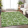 Premium Machine Washable Prisco Green Rug