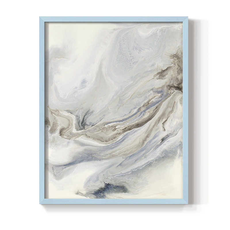 Ephemere Framed Print Framed Print - Solid Wood, Bleu, H 21 po x l 17 po