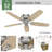 52" Kenbridge 5 - Blade Flush Mount Ceiling Fan with Pull Chain and Light Kit Included-23554650
