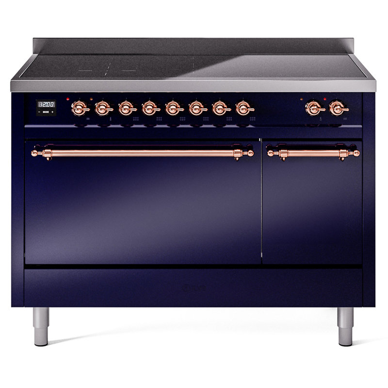 ILVE Nostalgie II 48 in Induction Range, Midnight Blue/Copper