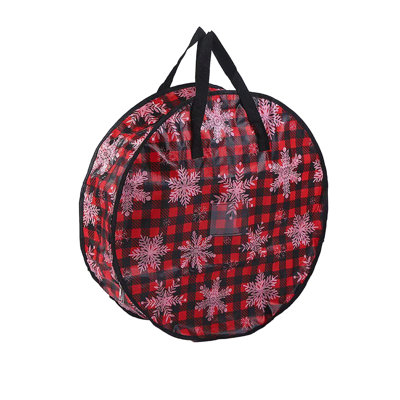  Sac de rangement pour couronne de Noël avec poignées de transport et fente pour carte