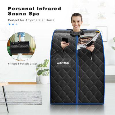 Costway Polymer Aluminum Mesh Sponge + PVC Supporting Board Water Resistant Sauna Tent
