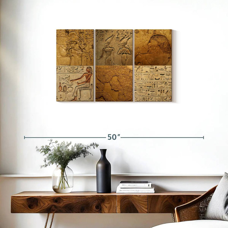 Keiri Egyptian Hieroglyph Collage, 20" H x 33" W