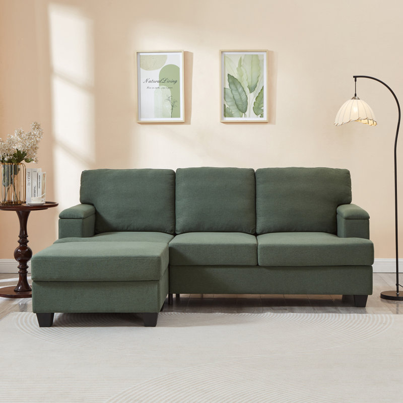 104.4" Cloud Sectional Couch With Lshape Chaise,Modern Modular Sofa With Deep Seat, Upholstered Couches For Living Room Bedroom,No Assembly Required, (Plush Corduroy Fabric)
