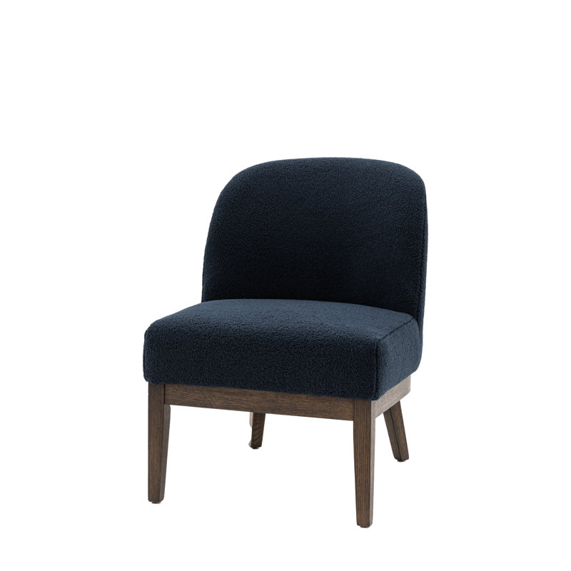 Mathusha Upholstered Side Chair, Blue, Brown