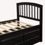 Lits simples 6 tiroirs en bois massif-543792611