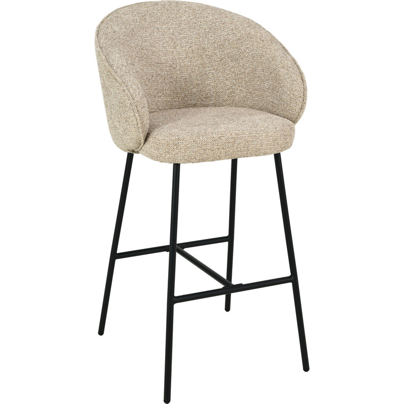 Kelsby Upholstered Counter Stool with Metal Frame