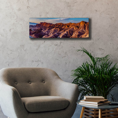  'Death Valley - Zabriskie Point Panorama' by Epic Portfolio Canvas Wall Art, 36" x 12"