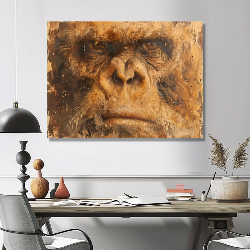 Décoration murale noire et brune antique Bigfoot II - Bigfoot, Toile tendue, H 30 po x l 40 po x P 1,5 po