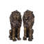 Bronze Sitting Lions Sculpture Set