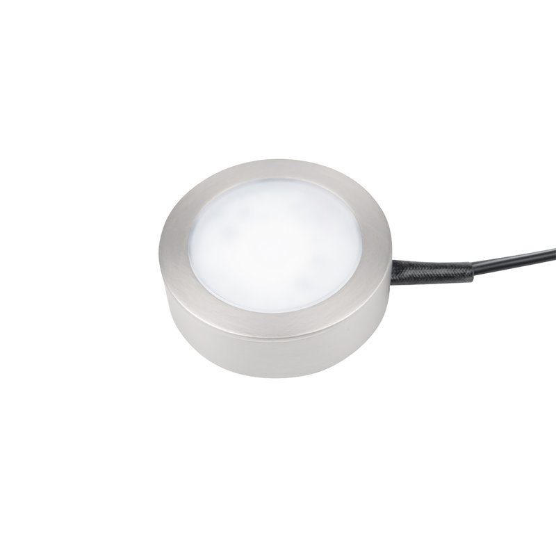 Brushed Nickel LED Under Cabinet Puck Light