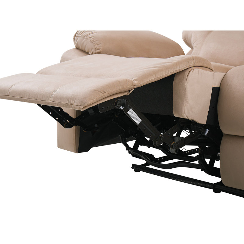Aldea 3 Seater Velvet Electric Reclining Sofa, Beige