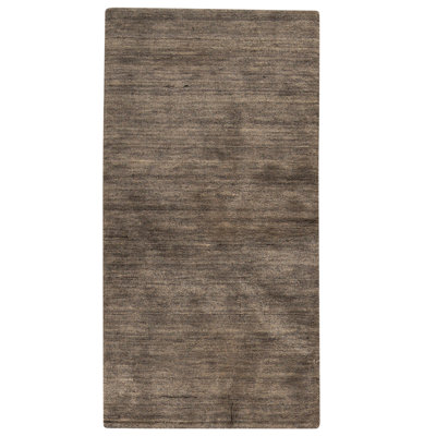 High-Quality Hand-Knotted Dark Grey Area Rug
