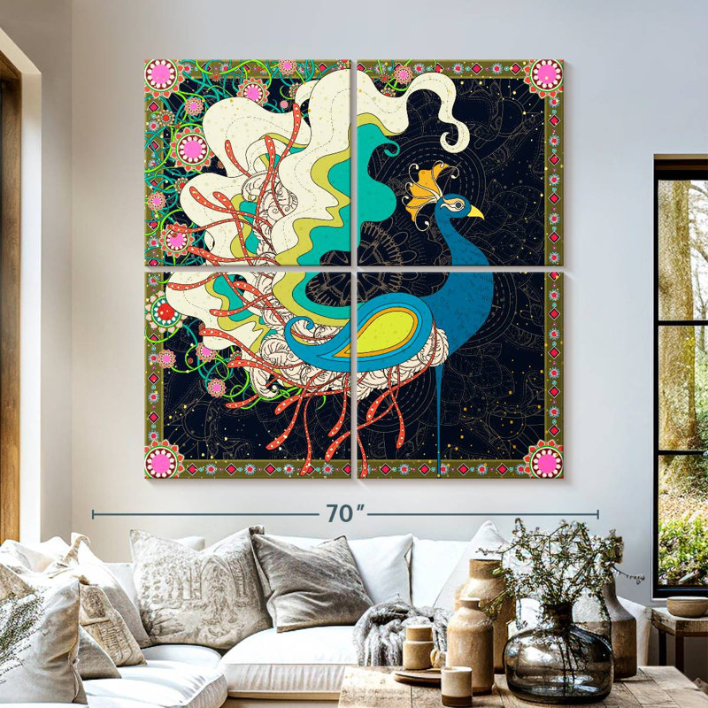 Brampt Charming Blue Peacock, 57" H x 57" W