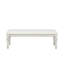 Banc traditionnel blanc crème avec capitonnage à boutons en losanges, bois de pin et bois d'ingénierie, l 54 po pour le couloir de la chambre à coucher