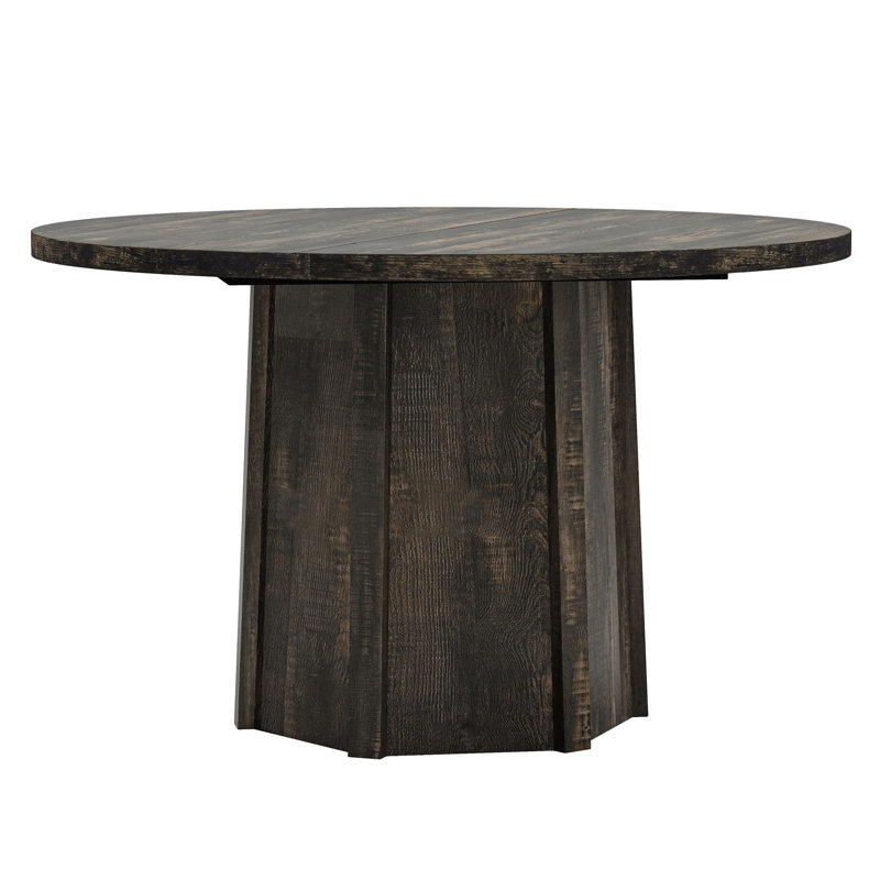 Modern Farmhouse Round Dining Table, Dining Room Table, Multifunction Table for 4-6 people