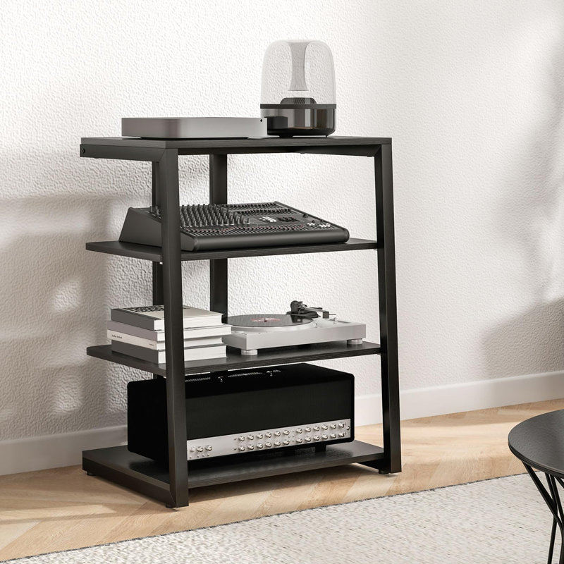 79cm H Media Shelves, Black