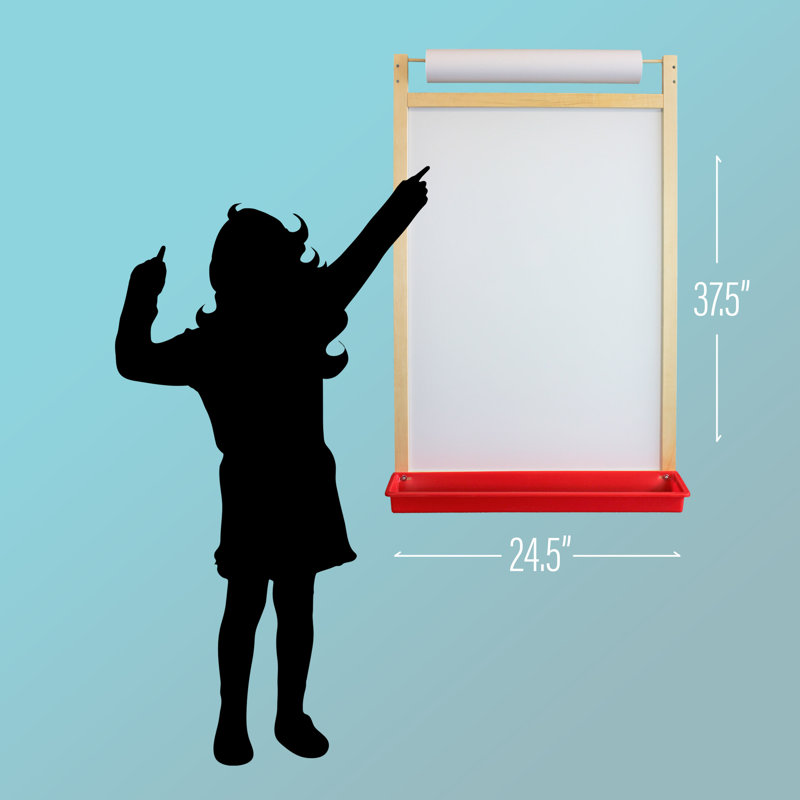 Magnetic Wall-Mounted Whiteboard with Paper Roll and Tray