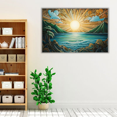 " Sunlit Coastal Dreams Wall Art "