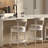  Goods Pasha 26" Counter-Height Bar Stool, White Wood with Gray Faux Leather Seat and Back