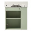 Meuble-lavabo flottant moderne de 21,6 po avec lavabo en céramique - pour les petites salles de bain, rangement à gauche-1638789477