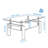 Catellini Vintage Coffee Table Living Room Table with Double-layer Storage and Solid Metal Legs-727870008