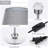 Lamas 17.5" Clear Bedside Table Lamp Set