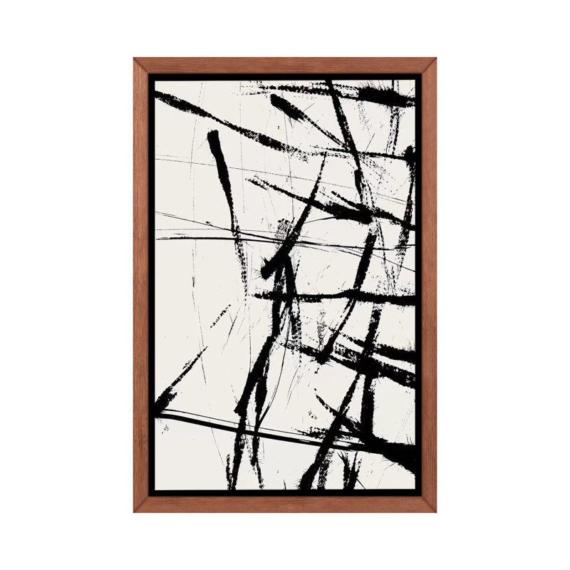 Neven par LEEMO - Reproduction d'art graphique encadré, H 60 po x l 40po x P 1,5 po, Toile classique avec cadre brun
