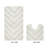 Annaclara Premium 100% Cotton 1990 GSM 2-Piece Tufted Chevron Bath Rug Set with Non-Slip Spray Latex Backing, OEKO-TEX® Certified, Super Absorbent and Machine Washable, Ivory-122444782-122444785